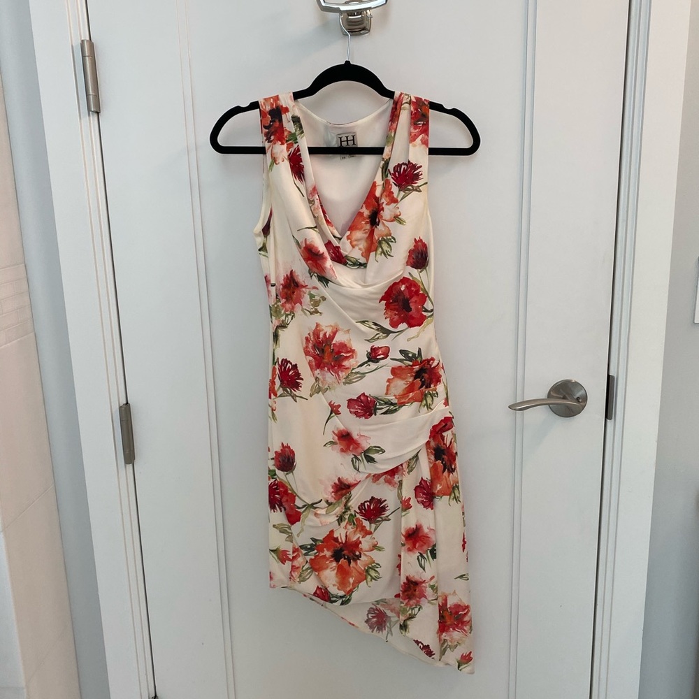 Haute Hippie a-symmetrical floral dress